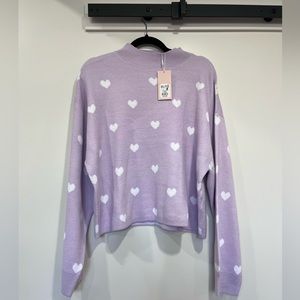 Purple heart sweater